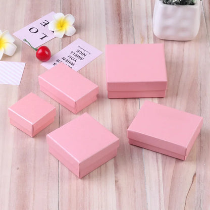 12pack White Black cardboard jewelry boxes 7x9x3cm