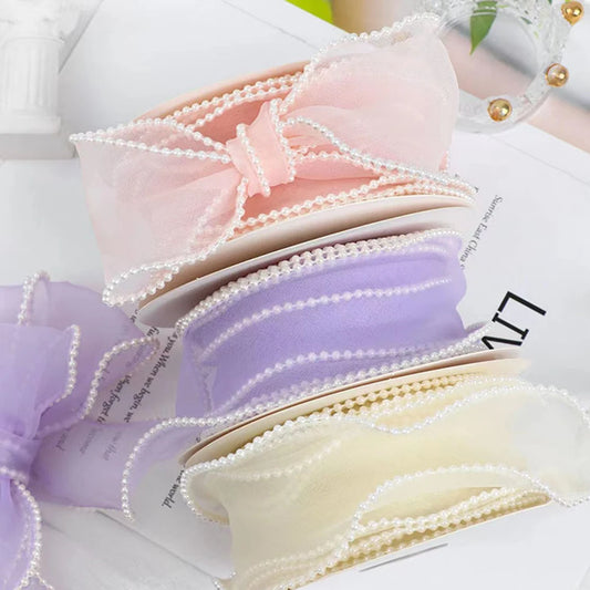 Gauze Organza packaging ribbon Lace H861 5Y/roll 4CM