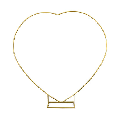 Gold heart backdrop arch stand