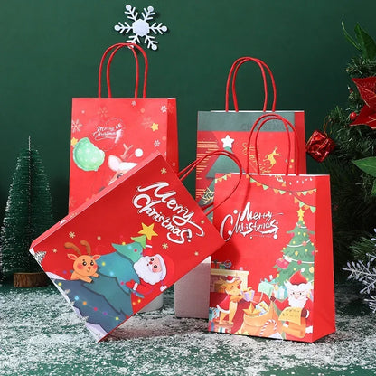 20 pcs Cute Santa Gift Box Bag