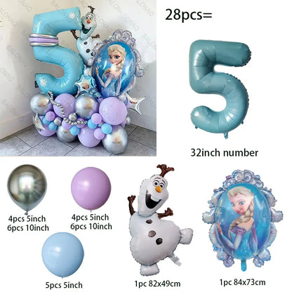 Elsa Princess Frozen Foil Balloons 28pcs
