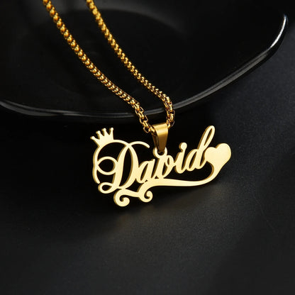 Custom name necklaces personalized heart butterfly