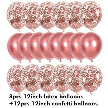 10/20PCS Star Confetti Latex Balloons