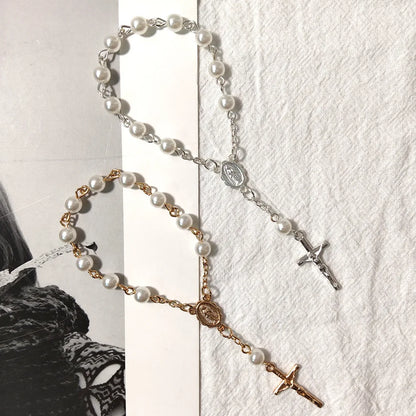 Cross Rosary bead bracelet for baptism 10-100pcs