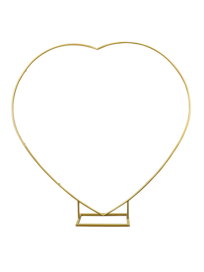 Gold heart backdrop arch stand