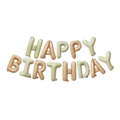 Happy Birthday Balloons Cream Caramel 16Inch