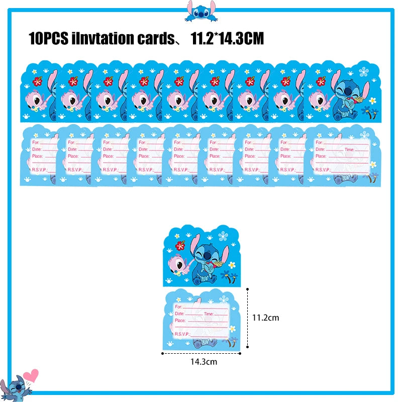 Disney Stitch Birthday Party Decoration Supplies New Lilo Stitch Balloon Baby Shower Aloha Paper Cups Plates Napkins Tablecloth