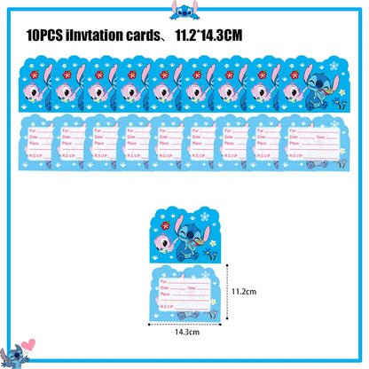 Disney Stitch Birthday Party Decoration Supplies New Lilo Stitch Balloon Baby Shower Aloha Paper Cups Plates Napkins Tablecloth