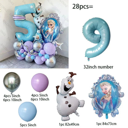 Elsa Princess Frozen Foil Balloons 28pcs