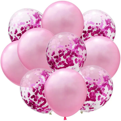 Mix  Confetti Latex Balloon  12inch 10pcs