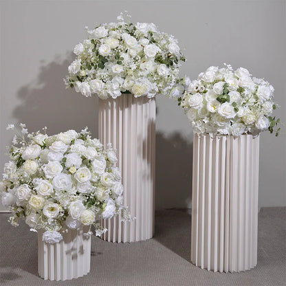 Tabel silk flowers for wedding decoration