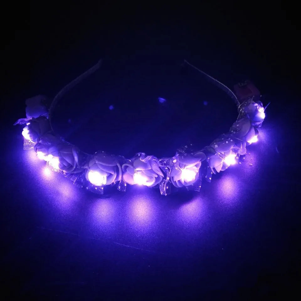 LED Light Flower Headband