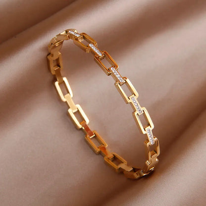 Full crystal letter bowknot charm bracelet