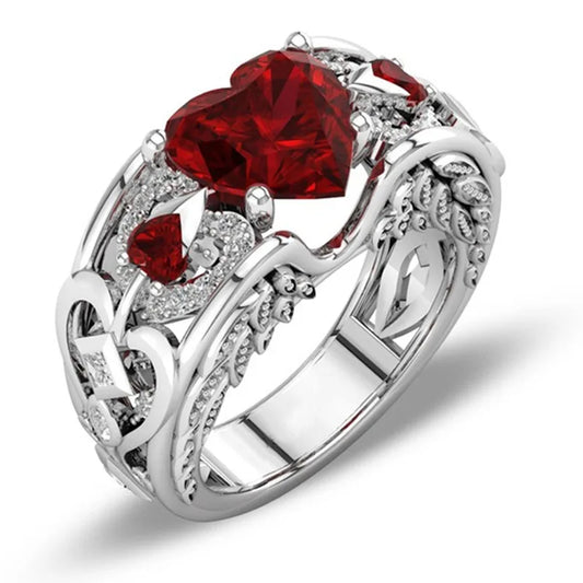 Elis heart Zircon ring