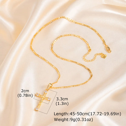 Gold plated Jesus Cross necklac