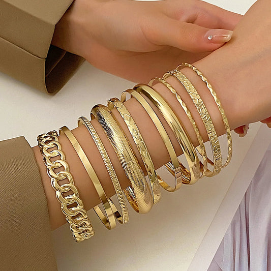 Twist bangles gold , silver color bracelets