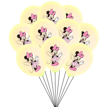 10/30PCS Minnie Mouse 12in Latex Balloons