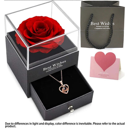 Flower love necklace box