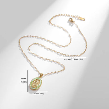 Catholic virgin Mary pendant necklace