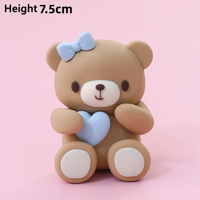 Pink Bbue Bear cake decorating
