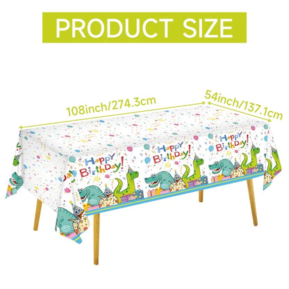 Dinosaur disposable tablecloth party decoration