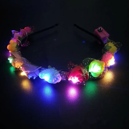 LED Light Flower Headband