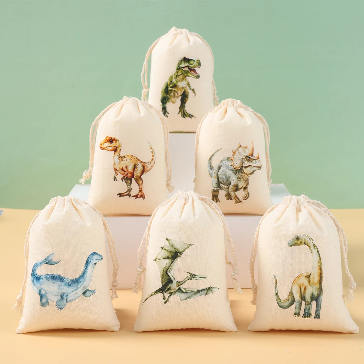 Animal character Gift Bags for Party 6pcs