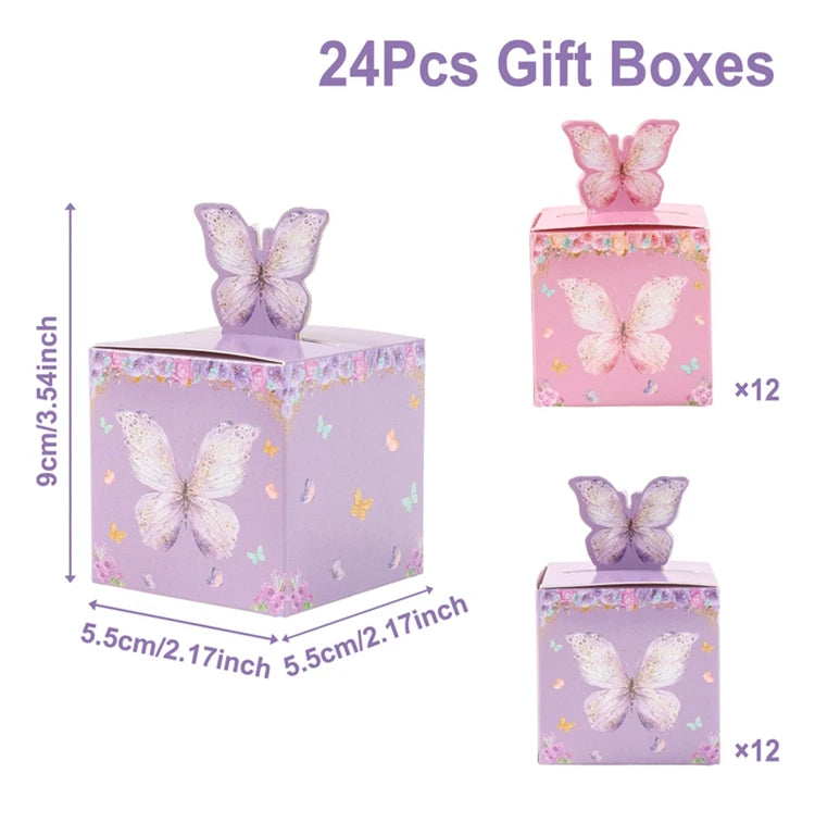 Candy gift box Butterfly for Baby Shower decorations  12/24pcs