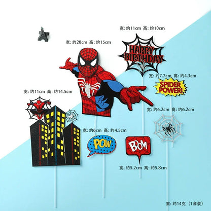 Spiderman cake topper decorations