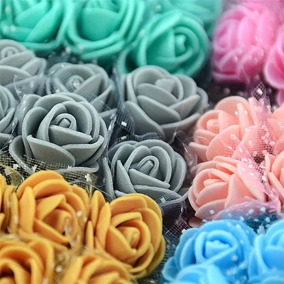 Red mini Lace Pe Rose 144pcs/2cm flowers