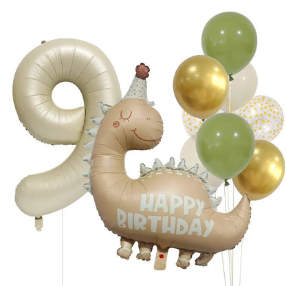 Caramel Colored Dinosaur  Balloon Set