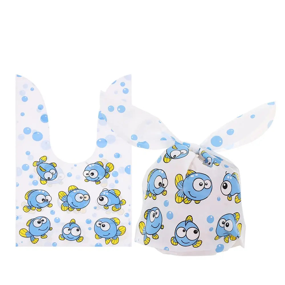 10PCS Easter Rabbit Candy Biscuit Gifts Bag Easter Bunny Ear Cookie Bags Package Pocket Event Party Supplies Snack Decoration