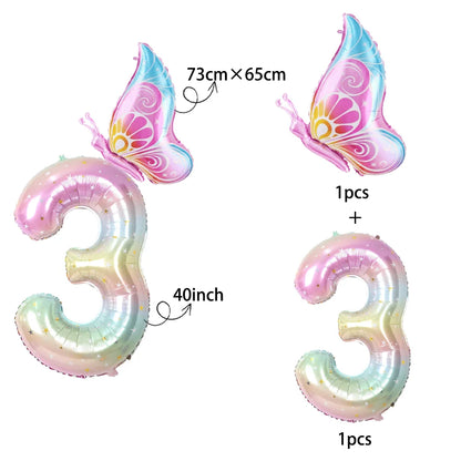 Colorful Gradient Number Balloon 40Inch