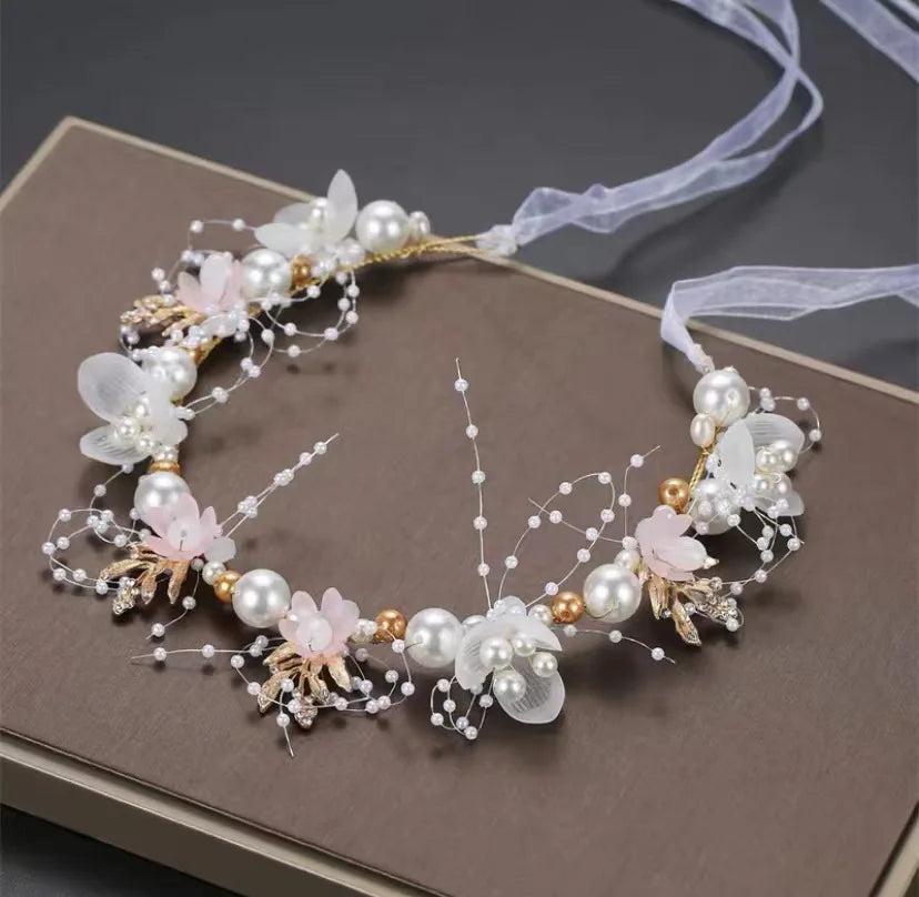 ELsa Flower Crystal Head Diadem