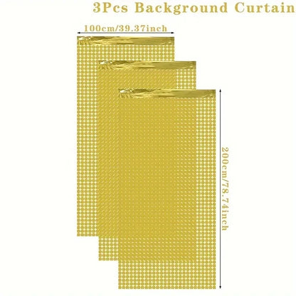 Balloon curtain gold bright 2M X 1M