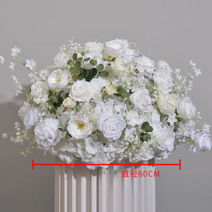 Tabel silk flowers for wedding decoration