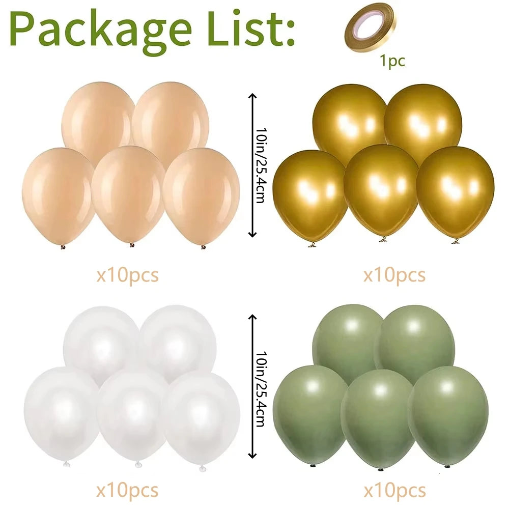 Retro Olive Green Balloons