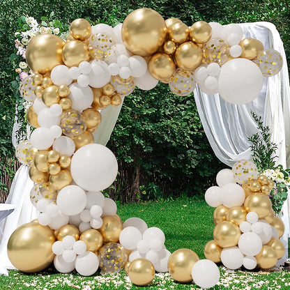 White Gold balloon Garland 126 PCS