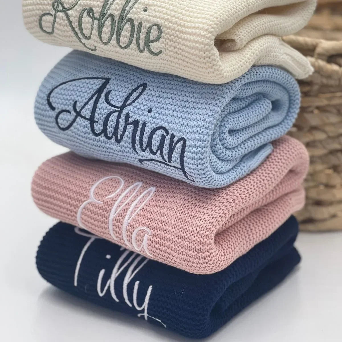 Personalized name baby blanket cotton 100x80cm Skin-custom