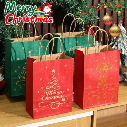 Xmas Party Kraft Gift Bags 1/20PCS