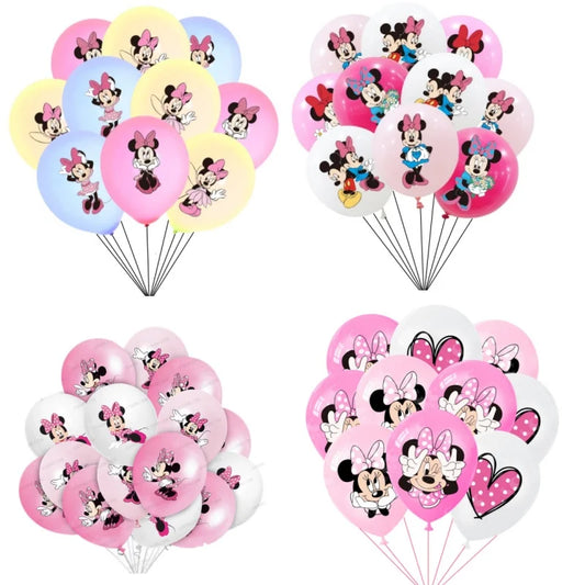 10/30PCS Minnie Mouse 12in Latex Balloons