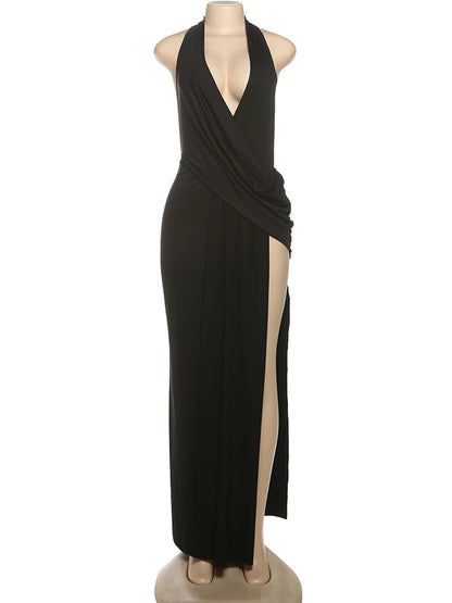 Vilmma Backless Halter Long Dress