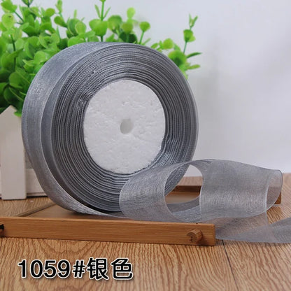 Dark purple Organza ribbons 45Meters/lot
