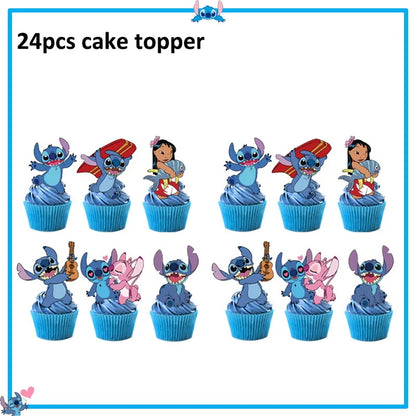 Disney Stitch Birthday Party Decoration Supplies New Lilo Stitch Balloon Baby Shower Aloha Paper Cups Plates Napkins Tablecloth