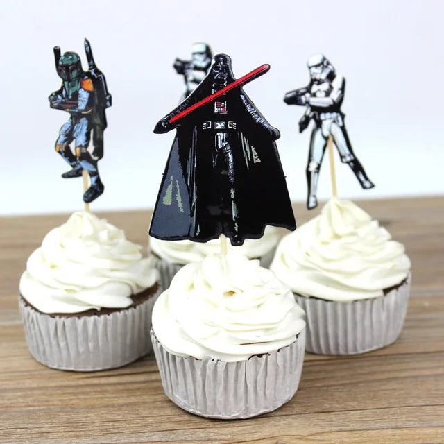 Caraktar cake decorations include cake topper
