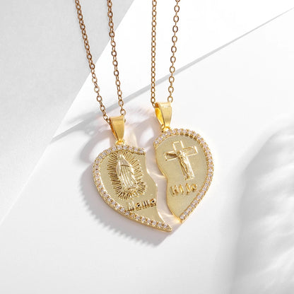 Catholic virgin Mary pendant necklace
