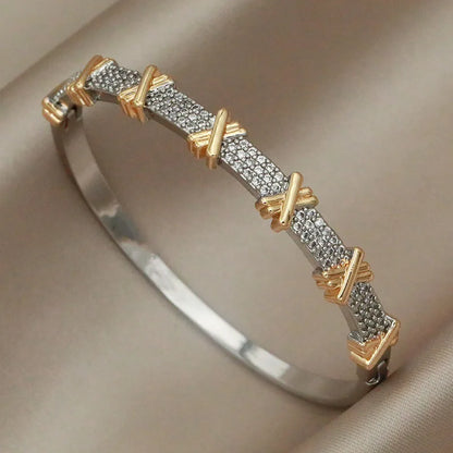 Sabina zircon & crystal bangles & bracele