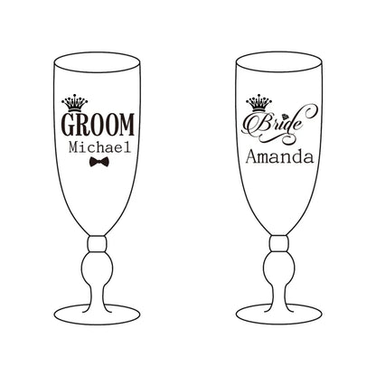 Custom champagne laser engraving glass cup