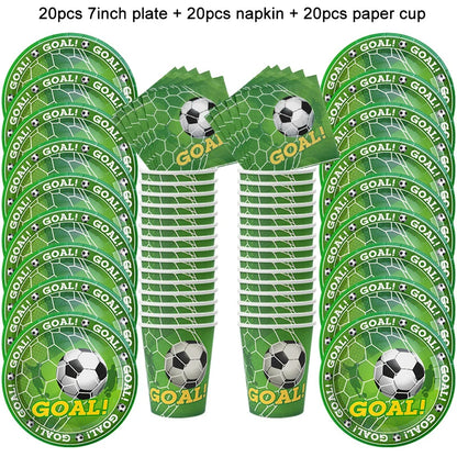 Soccer Party Tableware – Plates, Cups & Napkins
