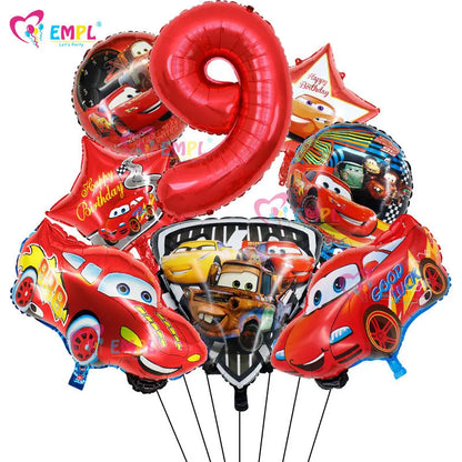 McQueen Foil Balloons Set 8 Pcs
